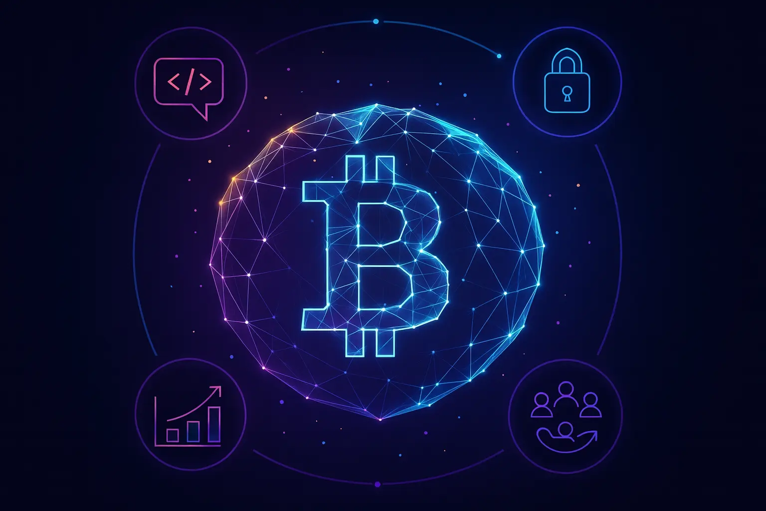 Página de factura cripto de Satqo con código QR y enlace de pago
